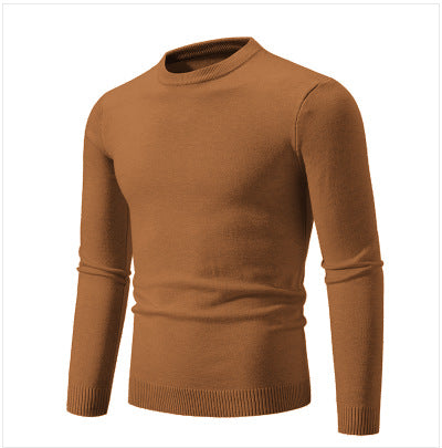 Men's Crewneck Knit Sweater Slim Fit Long Sleeve
