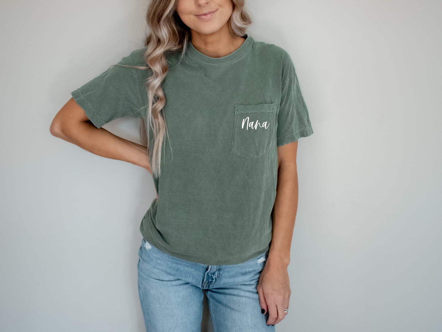 Nana Grandma Comfort Colors Pocket T Shirt