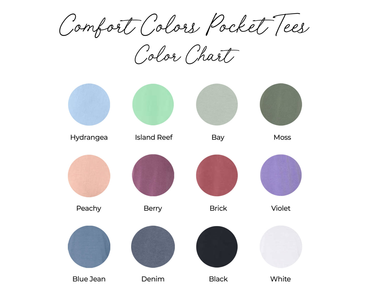 Mama Comfort Colors Pocket T Shirt (Cursive 1)