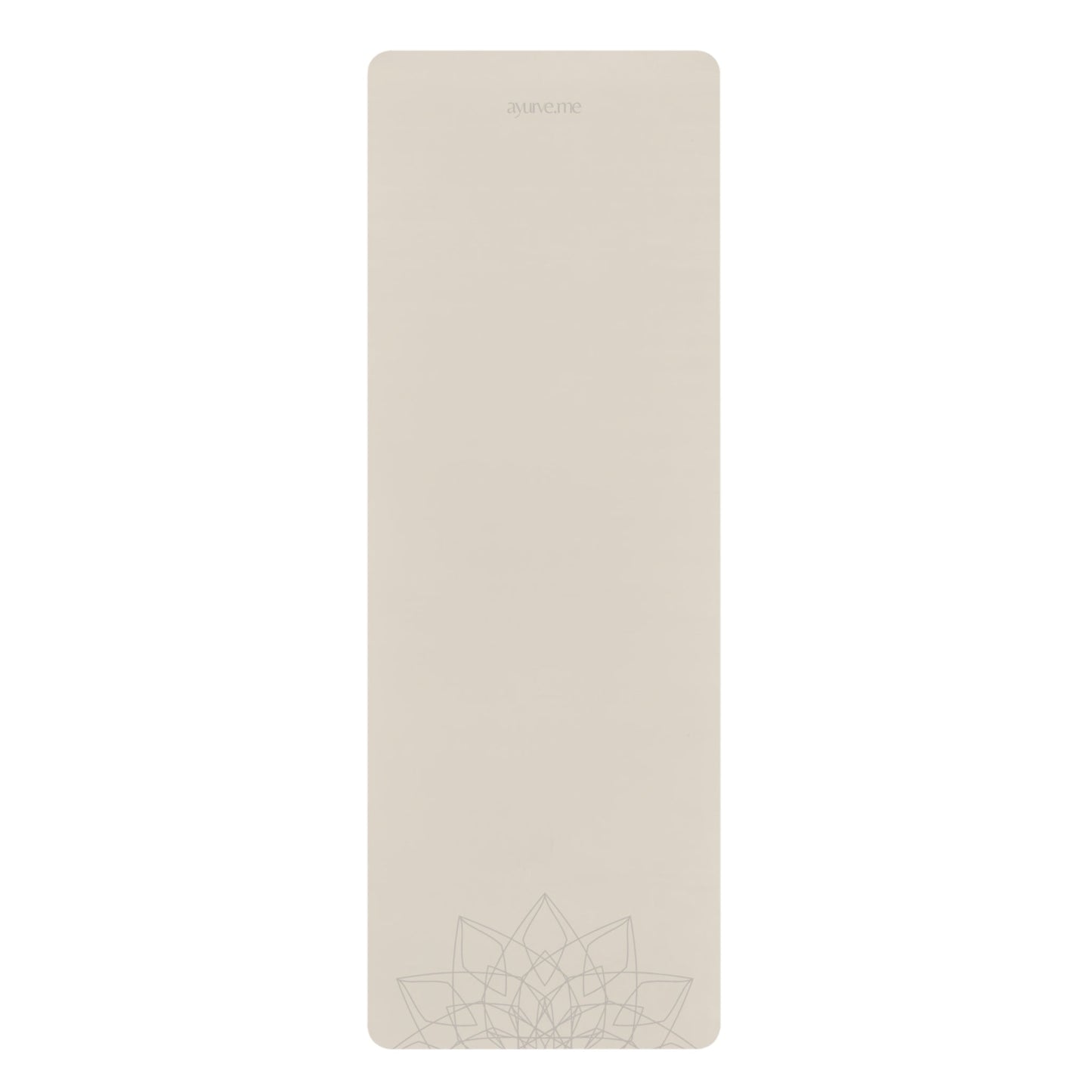 Rubber Yoga Mat – Eco‑Friendly, Non‑Slip (5 mm) | Sand Beige with Mandala Spiritual Design