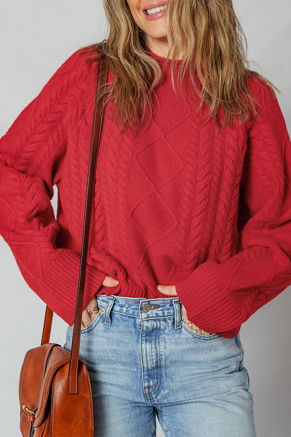 Cable Knit Long Sleeve Sweater