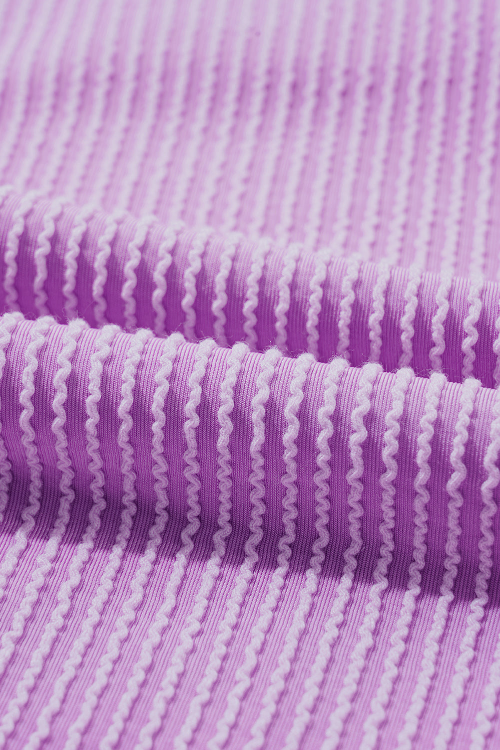 Corded V-Neck Bubble Sleeve Babydoll Blouse