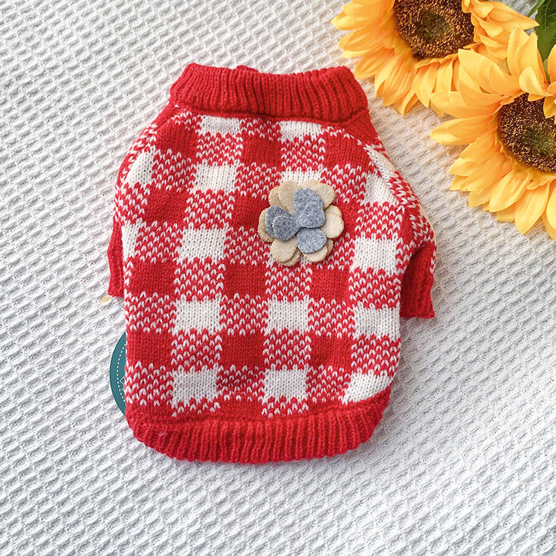 Pet Sweater for Dogs and Cats, Winter Wool Knitwear