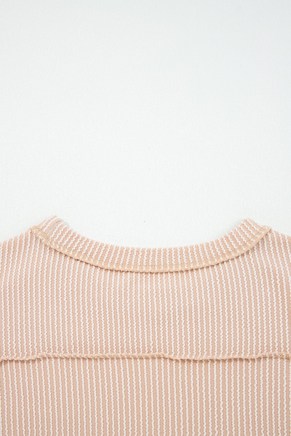 Solid Corded Knit Long Sleeve Top