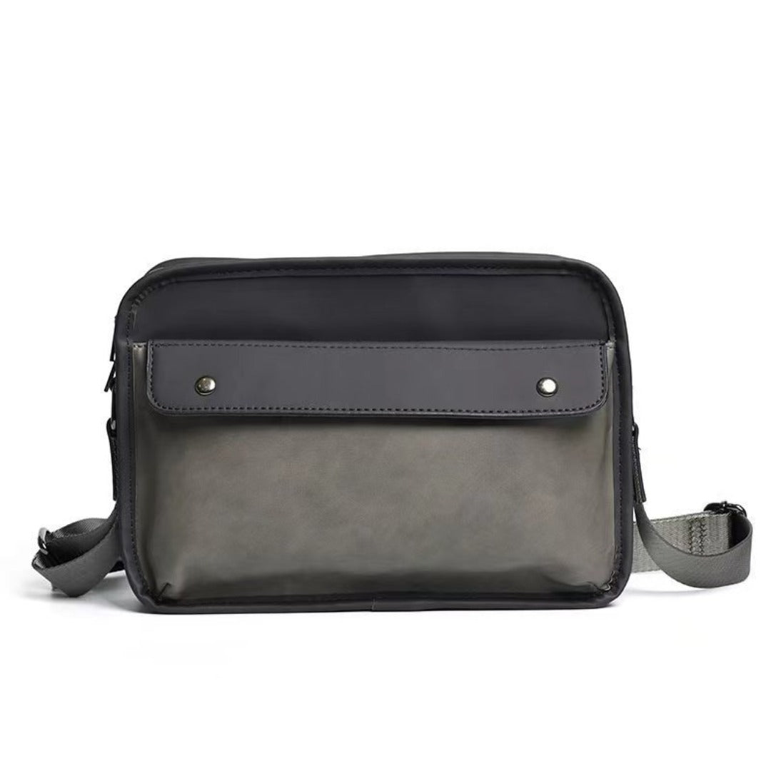Retro fashion messenger bag, shoulder men's matte crossbody bag, stylish square bag