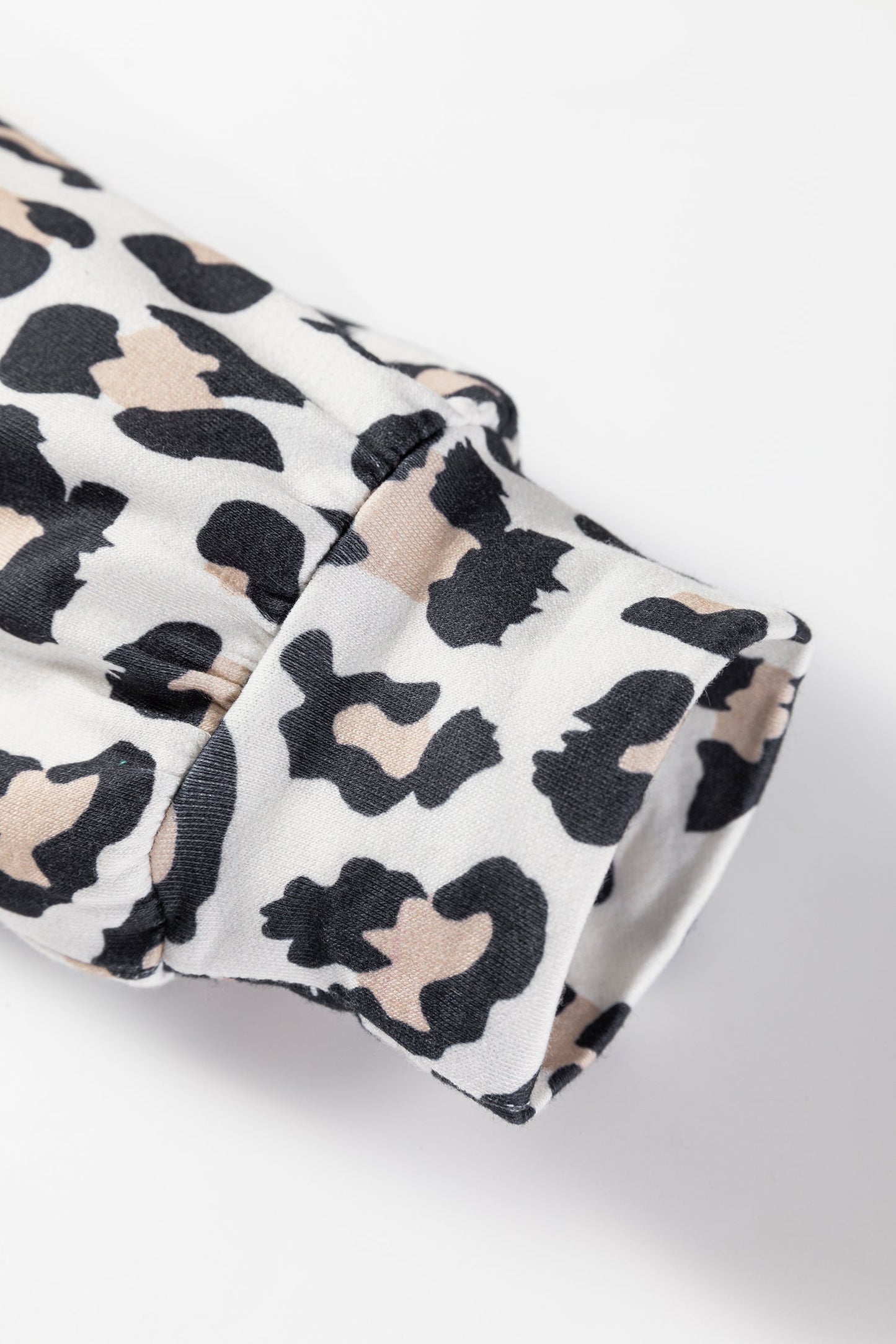 Leopard Patchwork Long Sleeve Top