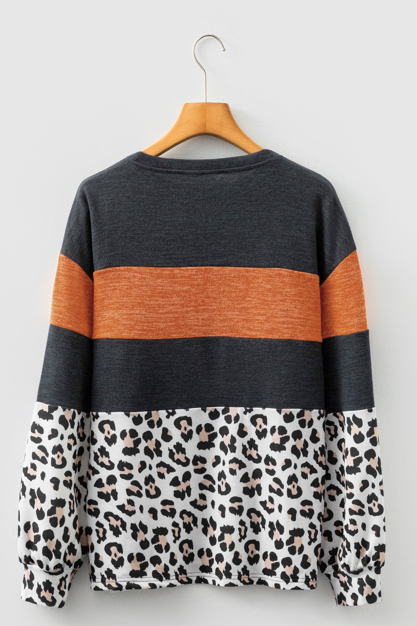 Leopard Patchwork Long Sleeve Top