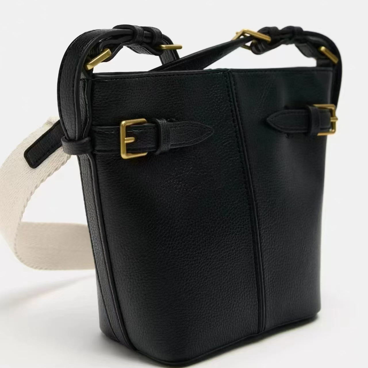 Women's Versatile Pin Buckle Ornament Bag – Stylish Ribbon Shoulder Crossbody Bucket Bag & Small Shoulder Bag Purse hobo