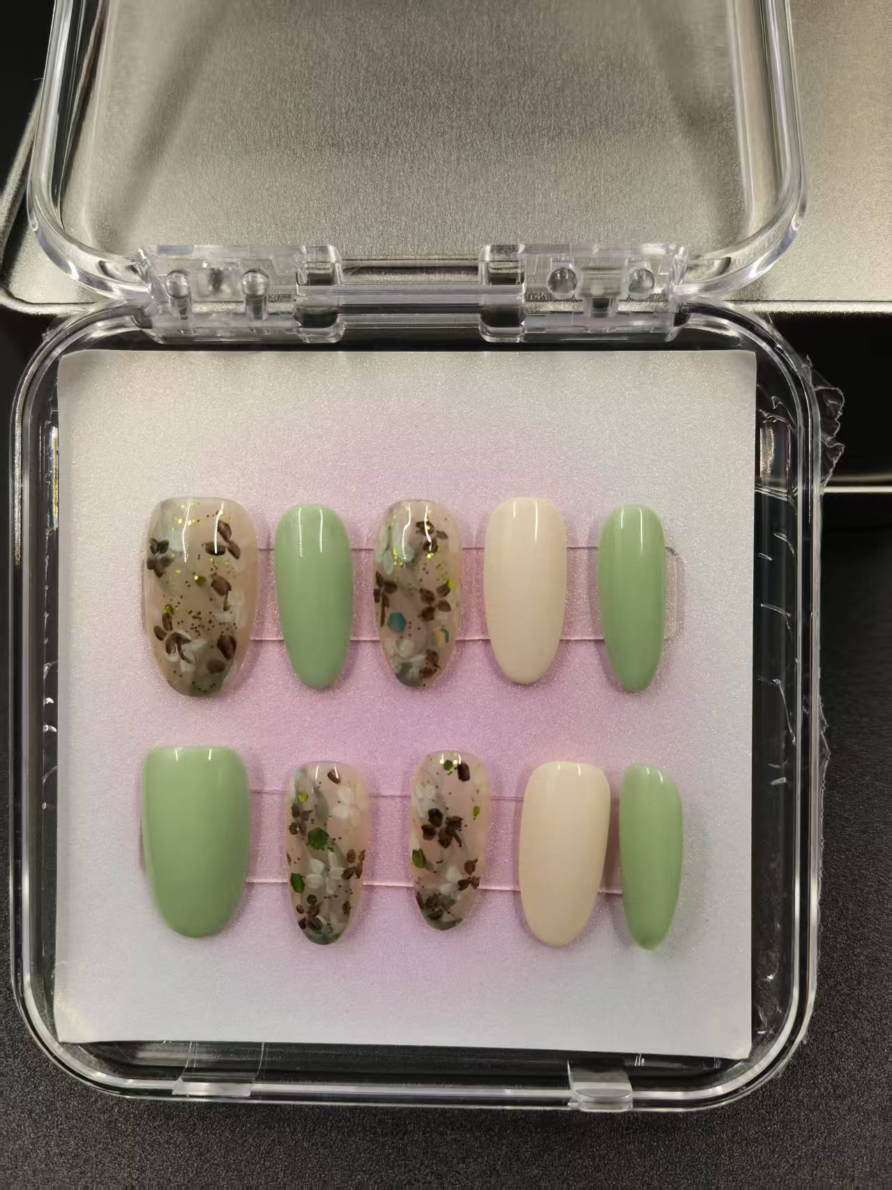 1040- Handmade press on nails fake nails removable