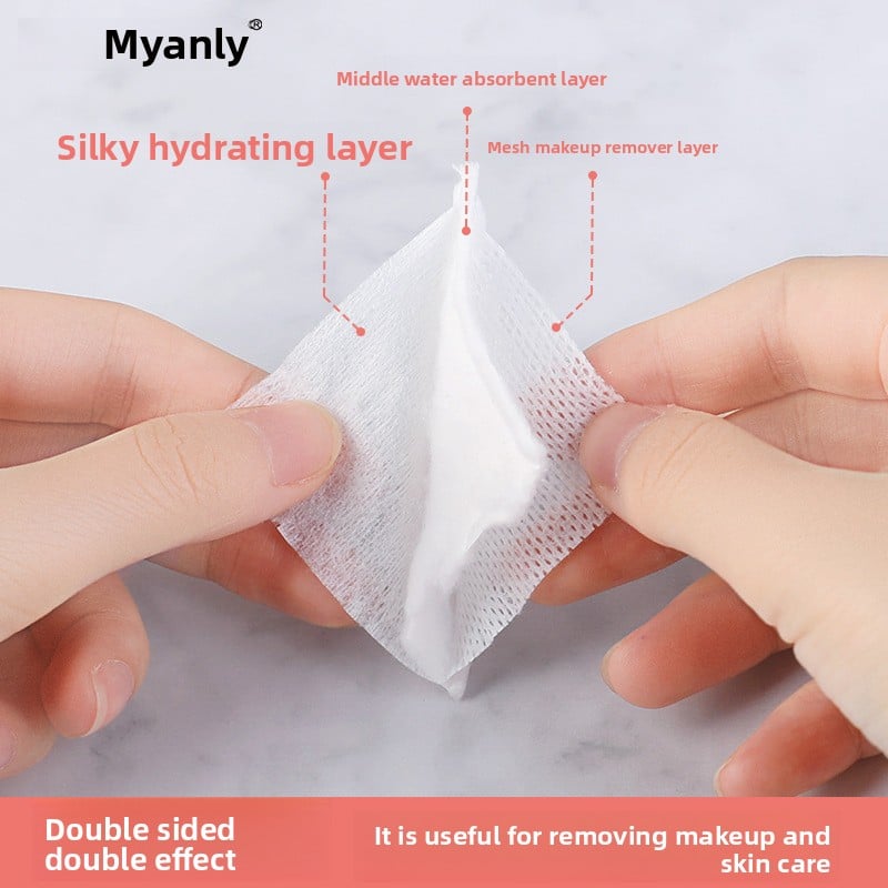 3-Layer Non-Woven Cotton Makeup Remover Pads