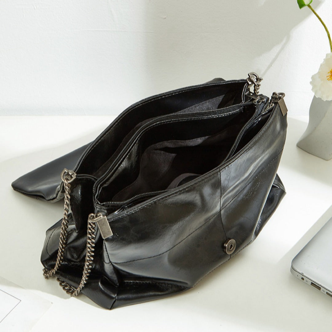 Crossbody shoulder quilted large capacity bag women, versatile commuter bag, chain crossbody bag, shoulder bag