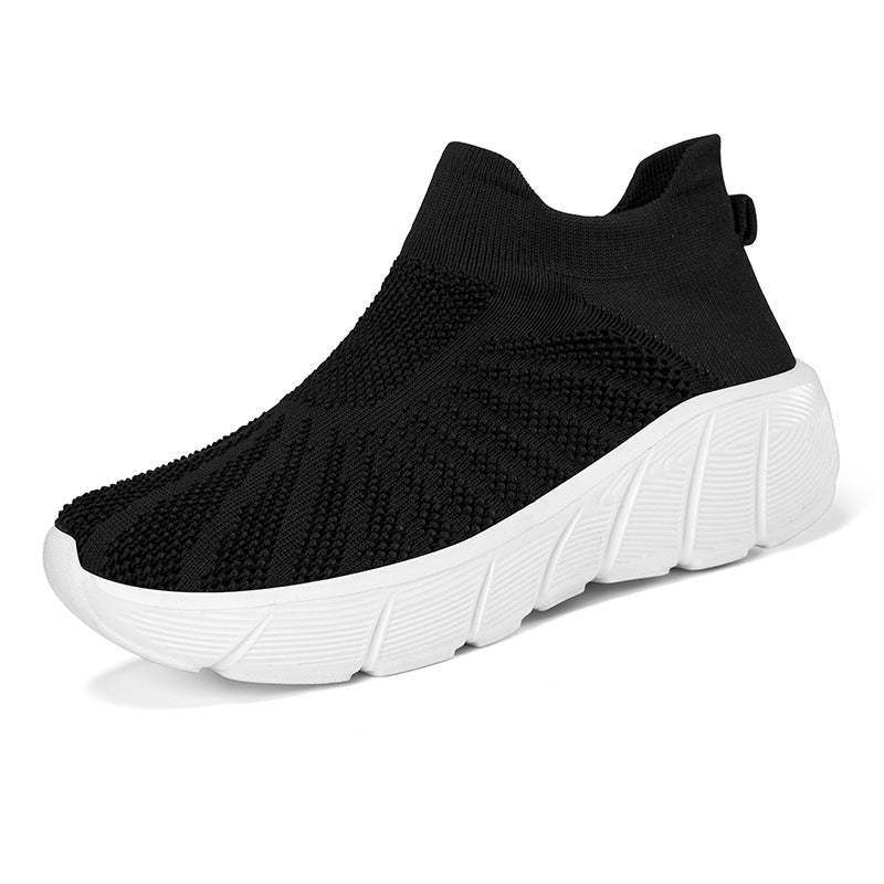 Thick-soled fly-knit sports shoes