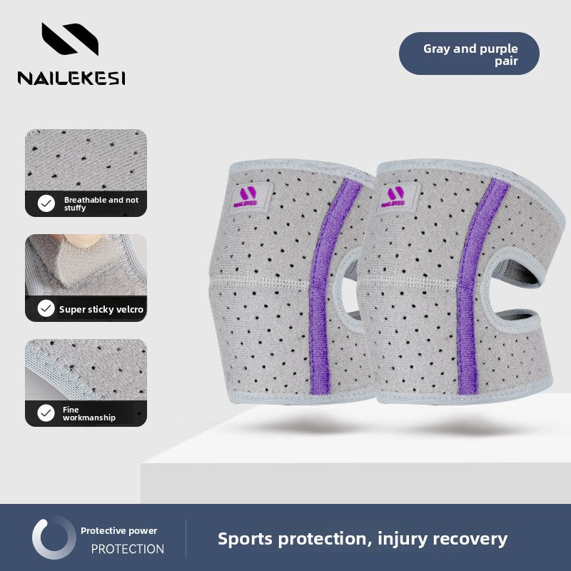 The baby is crawling with knee pads