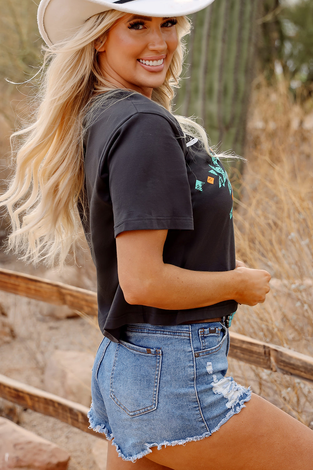 Western Aztec Crewneck T-Shirt