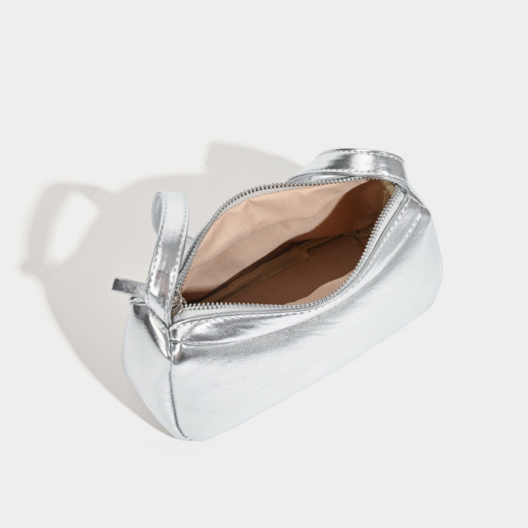 Silver small shoulder bag Design Underarm Bag, Bag Women's Summer Temperament Versatile Shoulder Bag  Hobo Handbag