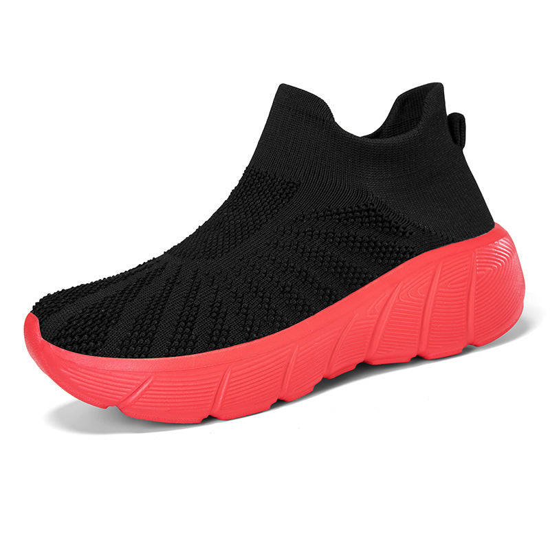 Thick-soled fly-knit sports shoes