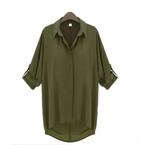 Chill With Me Chiffon Shirt - # WOAA21510016-PRG