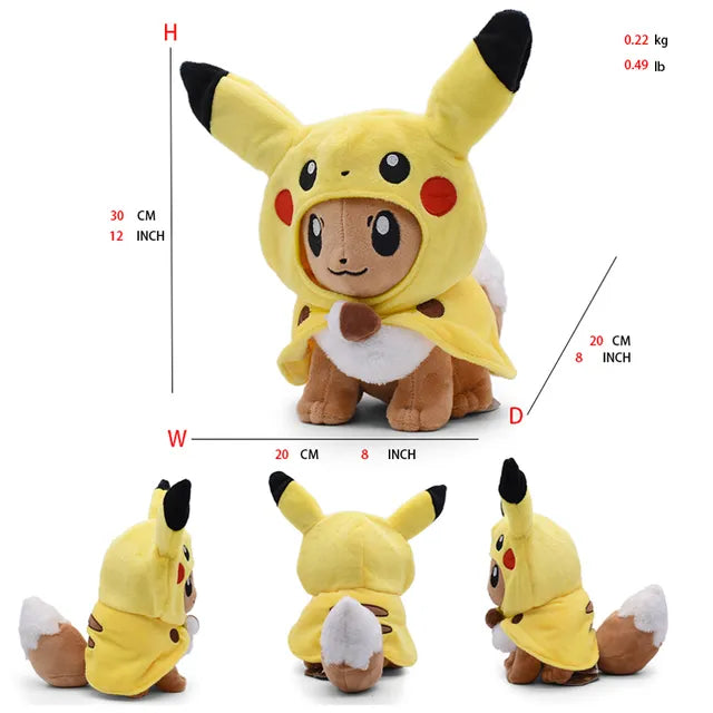 24 Pcs Pokemon Pikachu Cosplay Toys Charizard Snorlax Garchomp Tyranitar Hydreigon Anime Stuffed Plush Cartoon Peluche Dolls - # BOT&G512610001