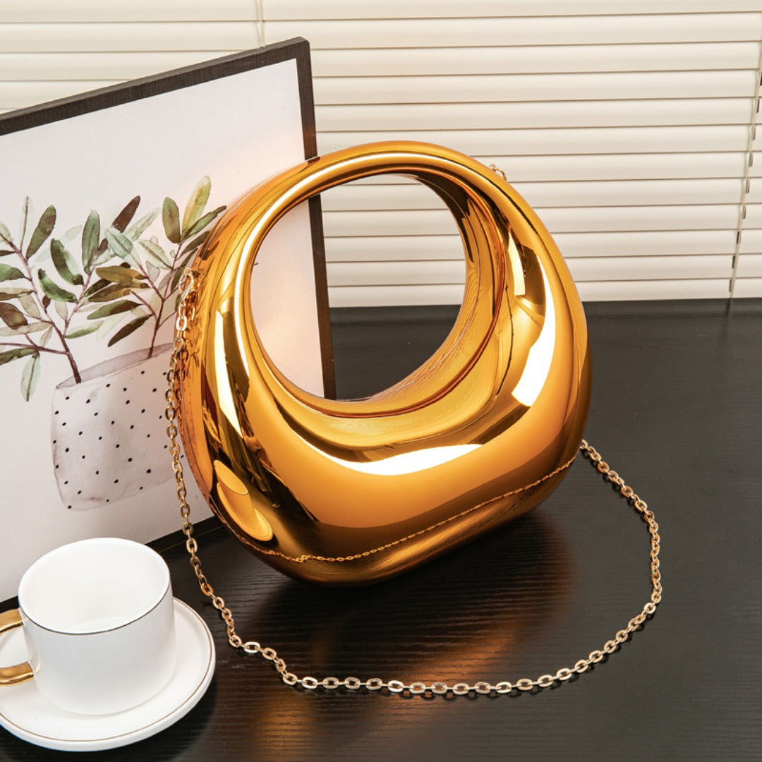 Elegant evening Bag – Gold and Silver Dinner Bag, Stylish Makeup Acrylic Bag, Perfect Prom Bag, Party Purse, and Wedding Clutch