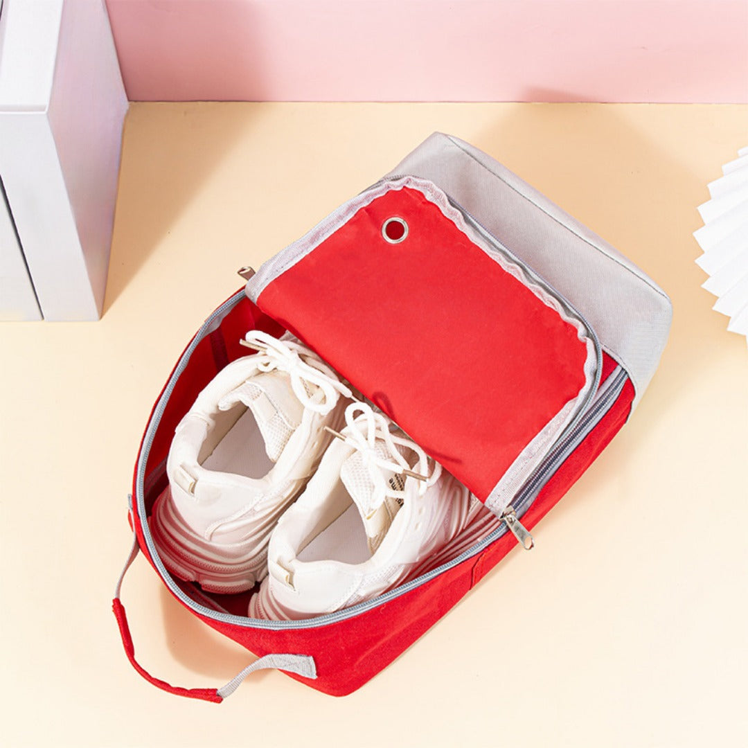 Portable tote Oxford cloth shoe bag, travel business shoe storage bag, household shoe bag, anti-dirty, mildew and dust bag