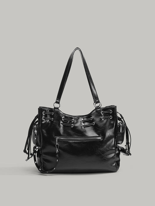 Korean Niche Retro Rivet Tote Bag for Women