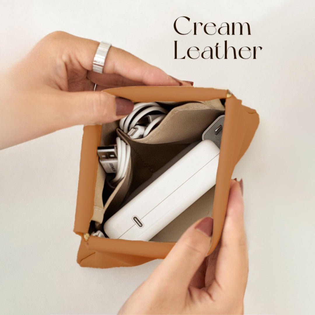 Automatic closing data cable, earphone portable storage bag, lipstick key, cosmetics portable small bag,