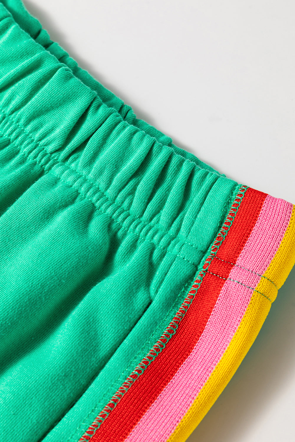 Colorblock Stripe Top and Shorts Set