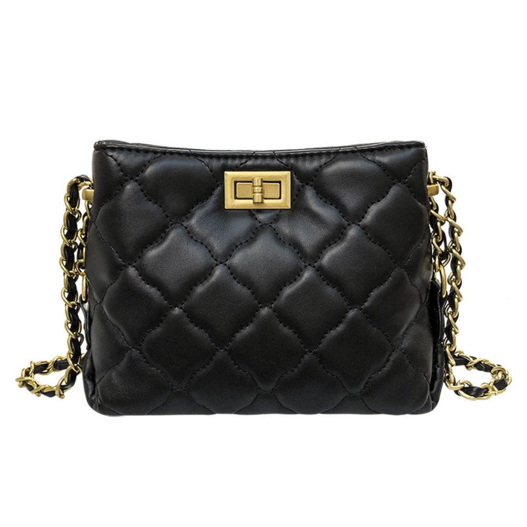 Mini crossbody purse women, spring and summer women's bags popular fashion versatile diamond chain crossbody bag,