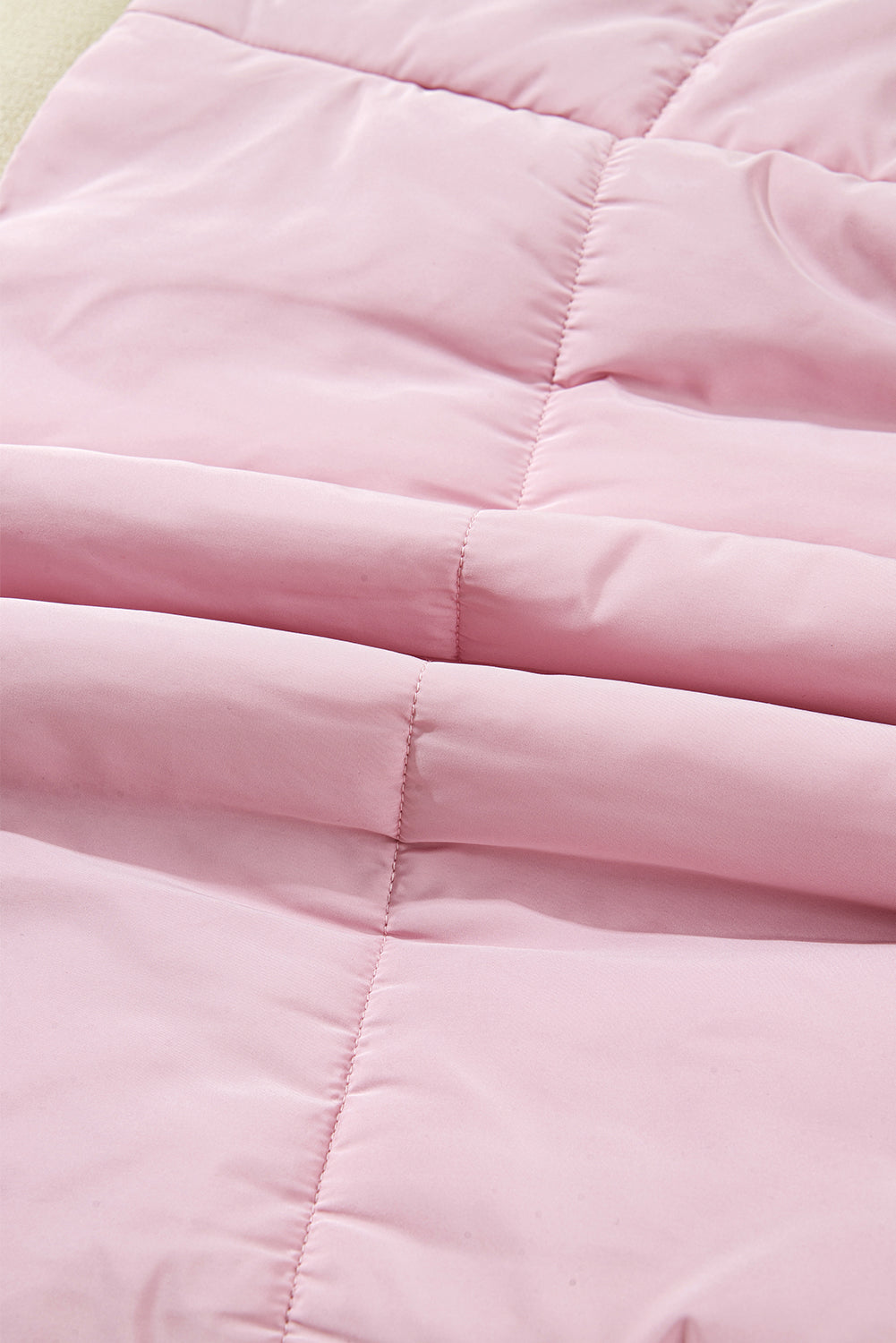 Solid Flutter Sleeve Snap Button Puffer Vest