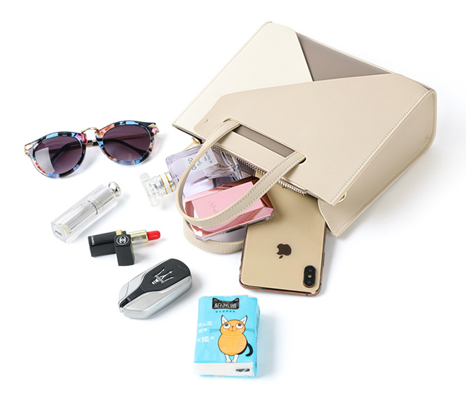 Geunine leather ladies shoulder bag crossbody large capacity simple handbag tote bag 8866