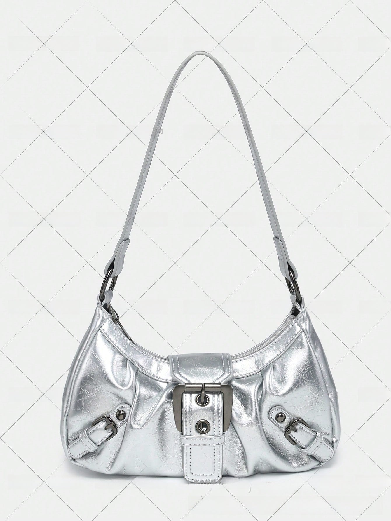 Retro Two-Tone Leather Shoulder Bag