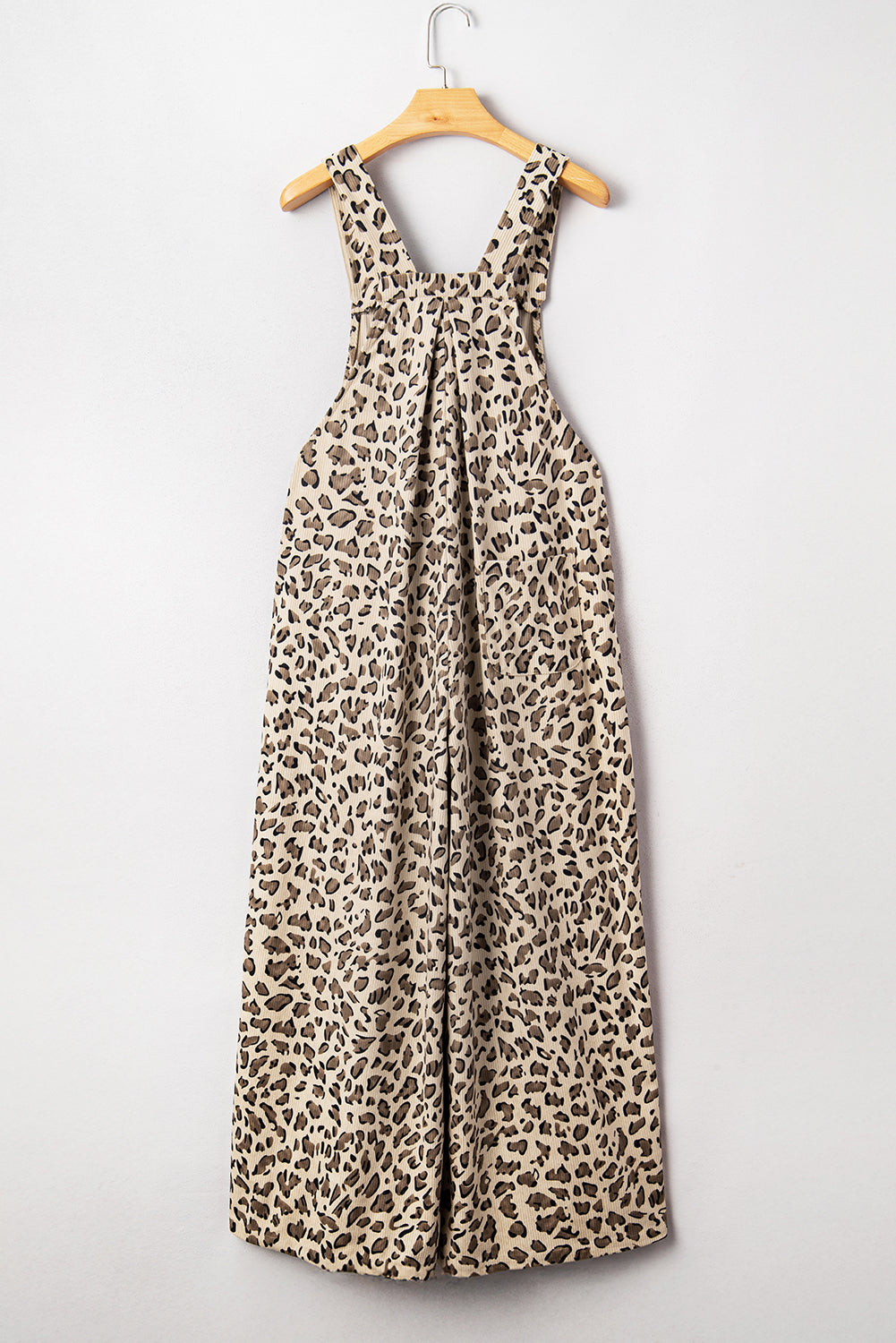 Leopard Bib Wide Leg Jumpsuit