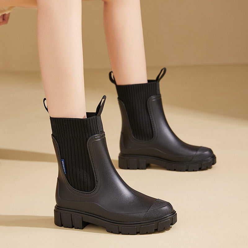 Women's Mid-Calf Waterproof Rain Boots