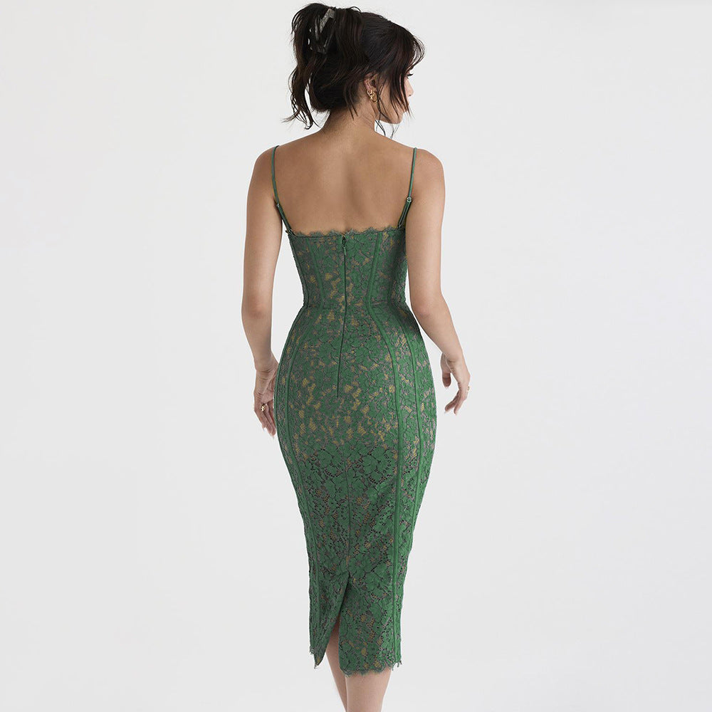 Backless Mid-Length Dress