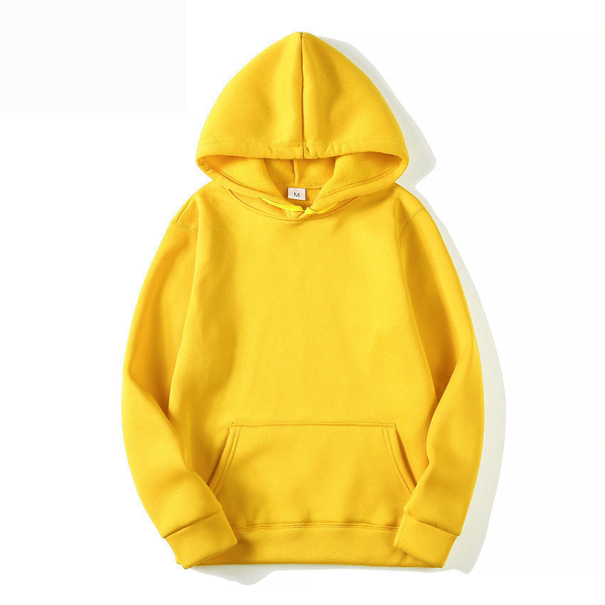 Fleece Solid Color Hoodie