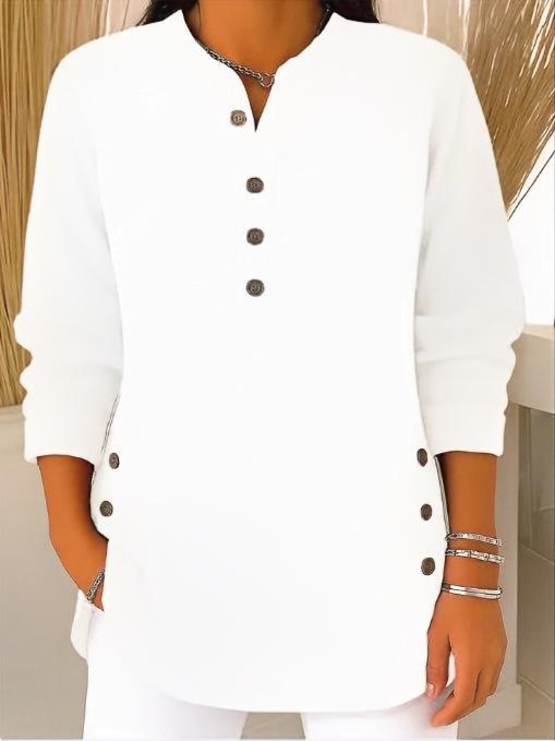 Corduroy Long Sleeve V-Neck Shirt