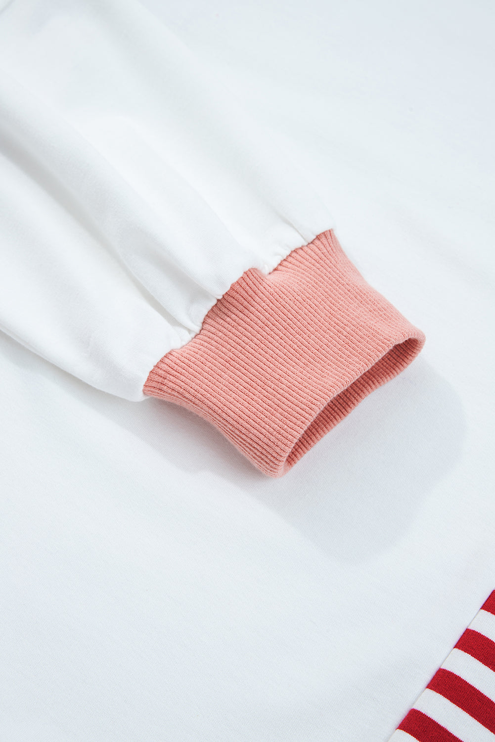 Stripe Colorblock Patchwork Contrast Stitch Sweatshirt