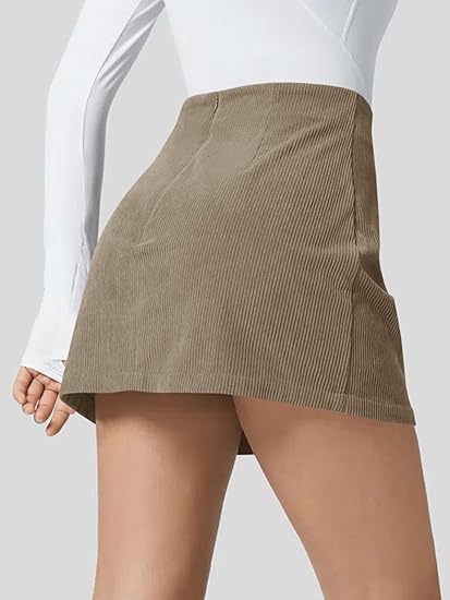 Women's Corduroy High Waist A-Line Mini Skirt