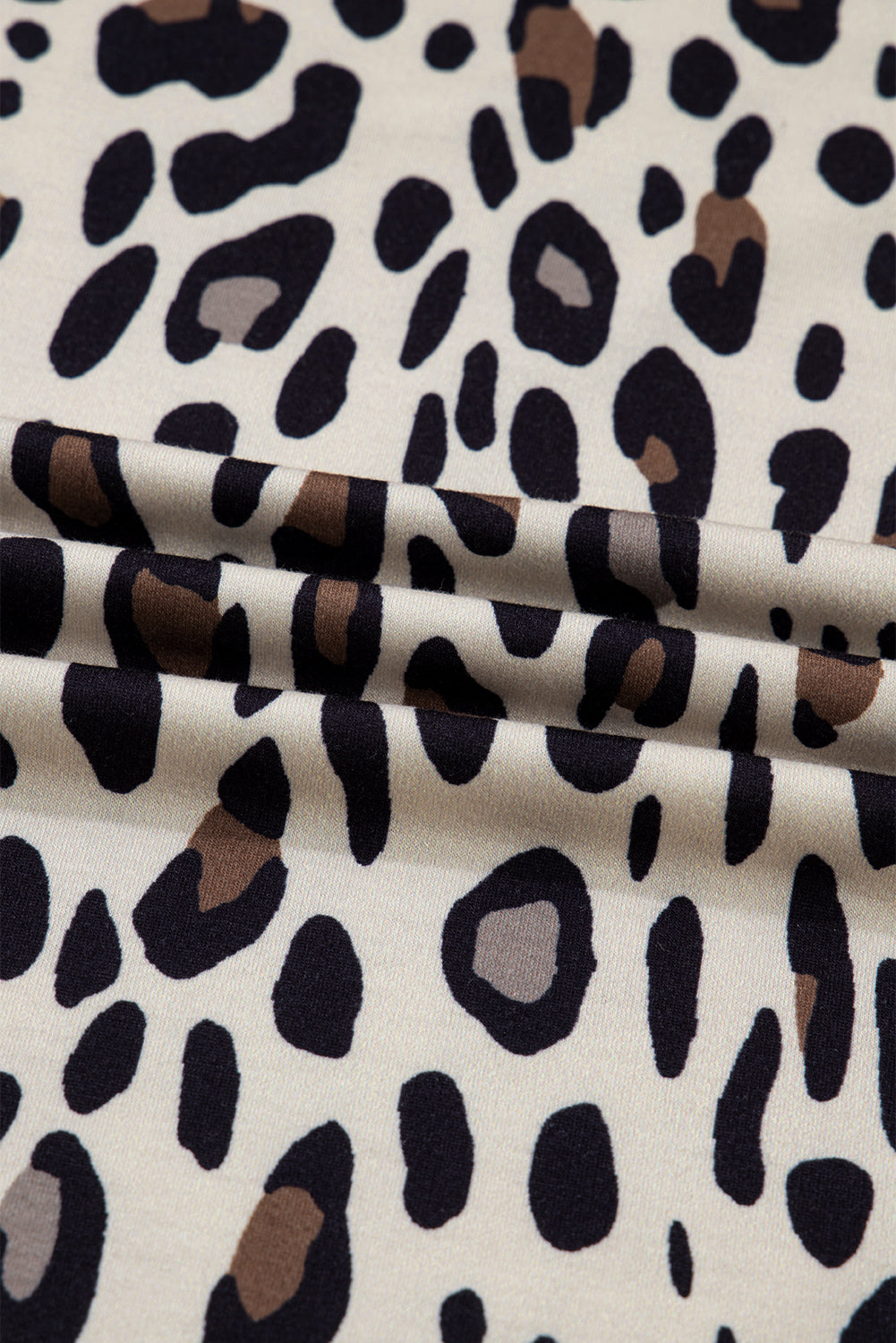 Plus Size Leopard Reverse Seam Patch Pocket Pants