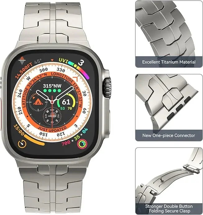 Titanium Metal Watchband For Apple Watch Ironman Basic Version