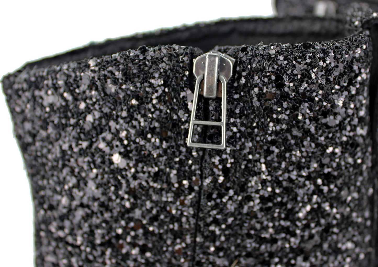 OSSTONE Dress Boot for Men Leather Glitter Chukka Designer Boots Casual Heel Shoes Zipper-up