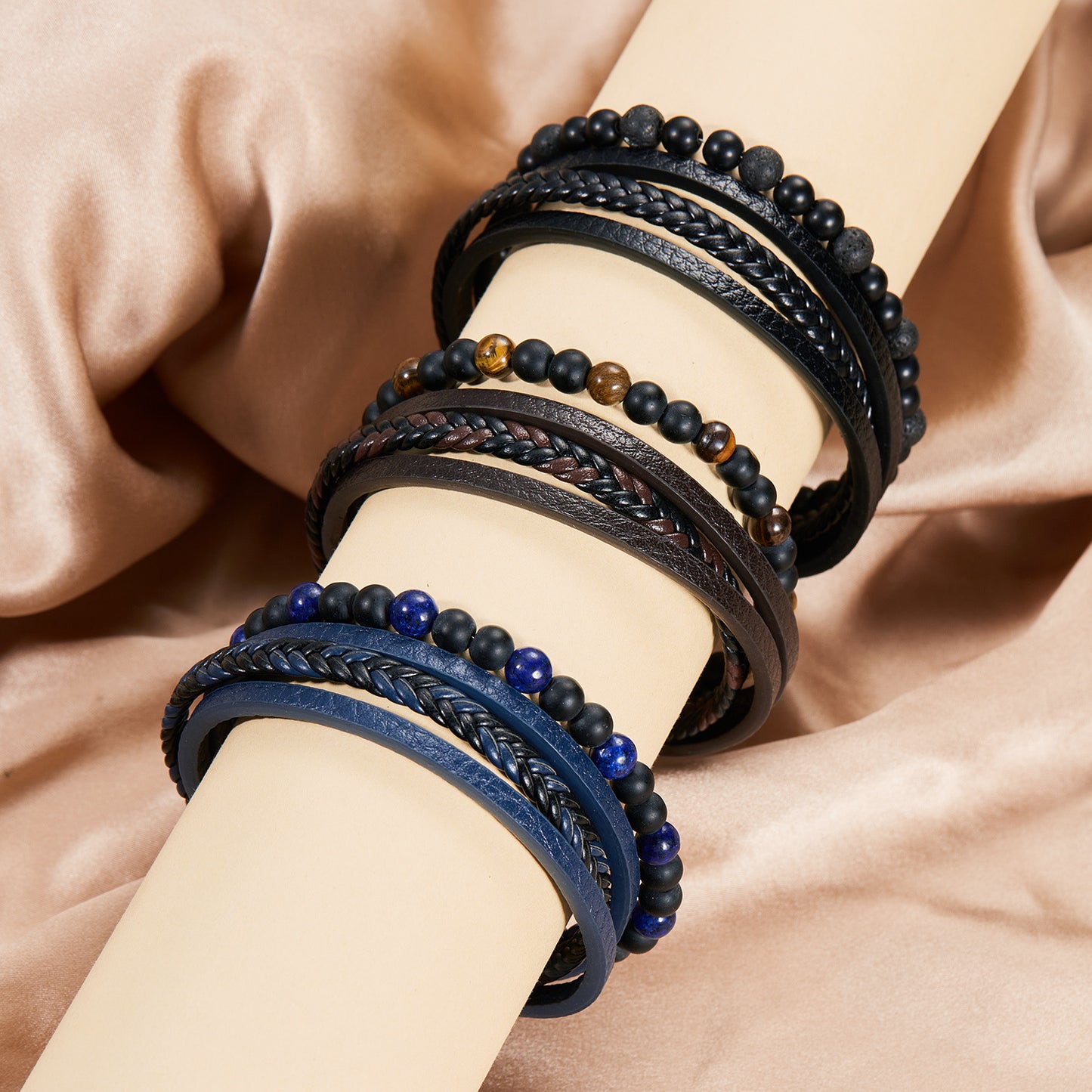 Natural obsidian bracelet