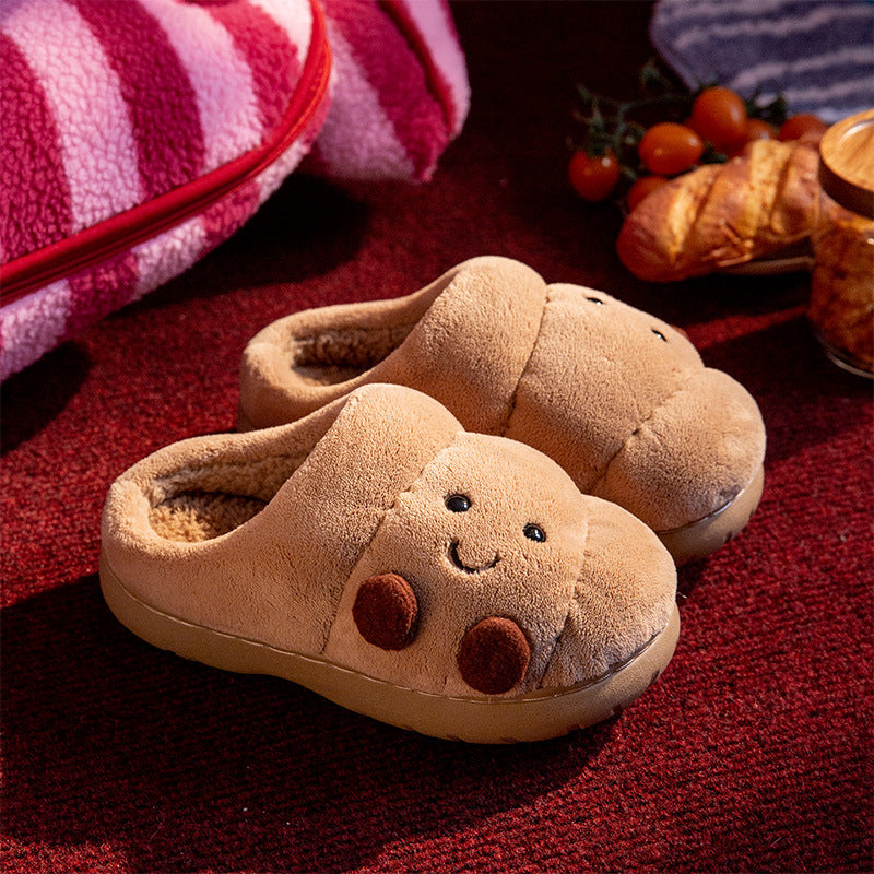 Sturdy anti-slip cute plush slippers