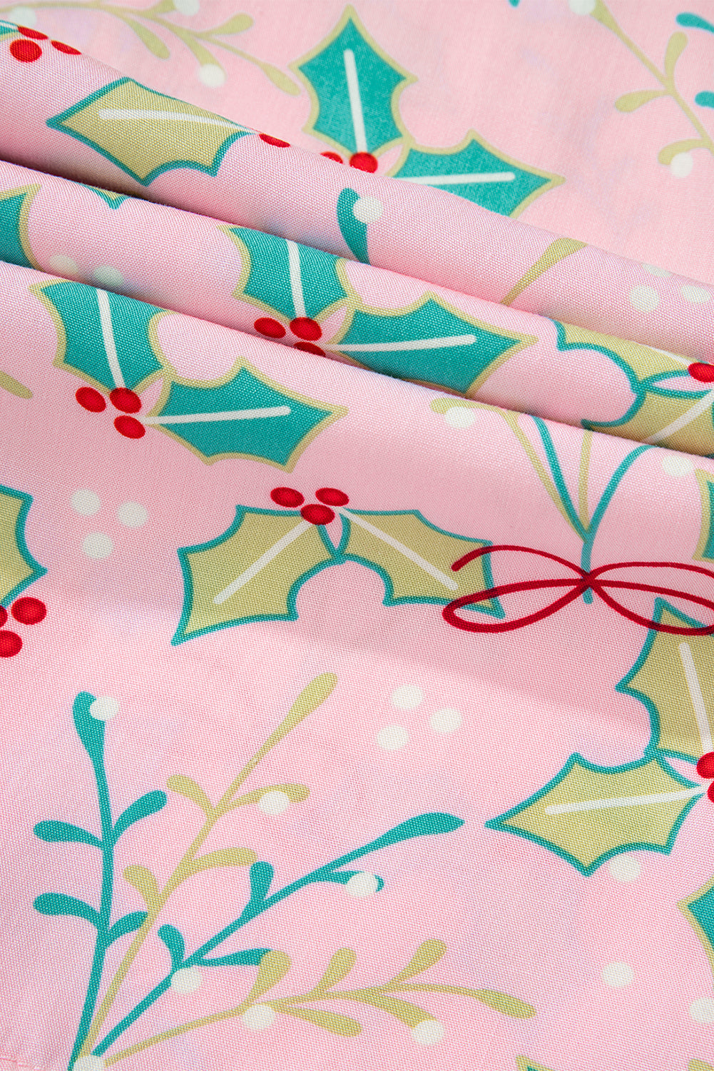 Christmas Holly Top and Shorts Pajama Set