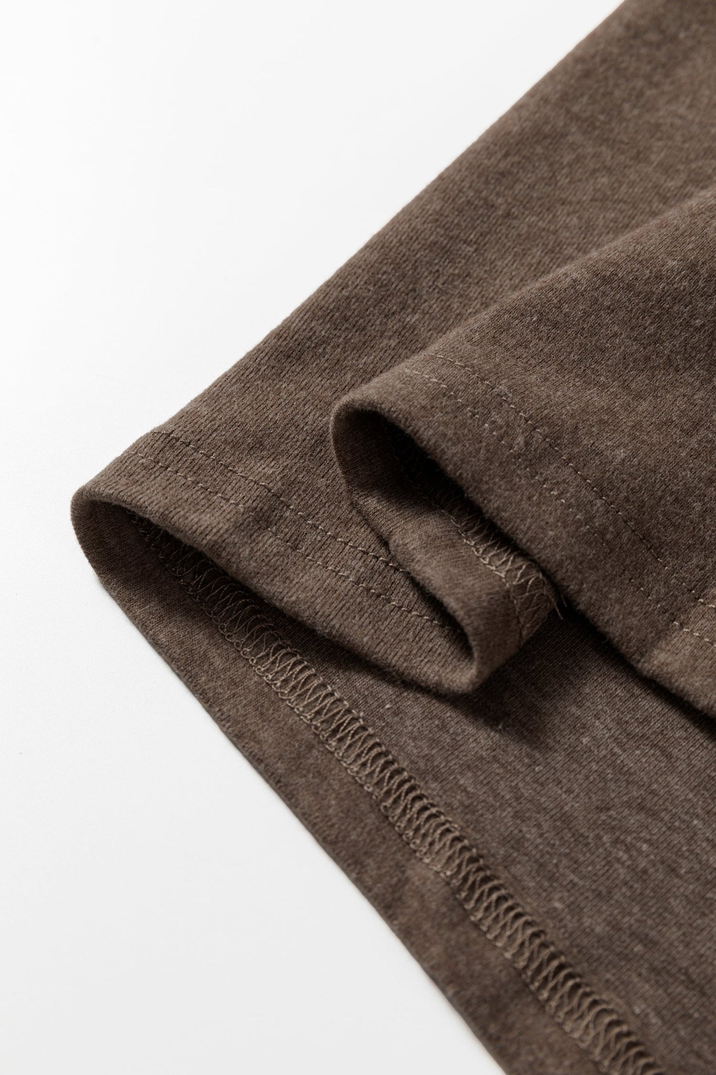 Solid Reverse Seam Crew Neck Long Sleeve Top