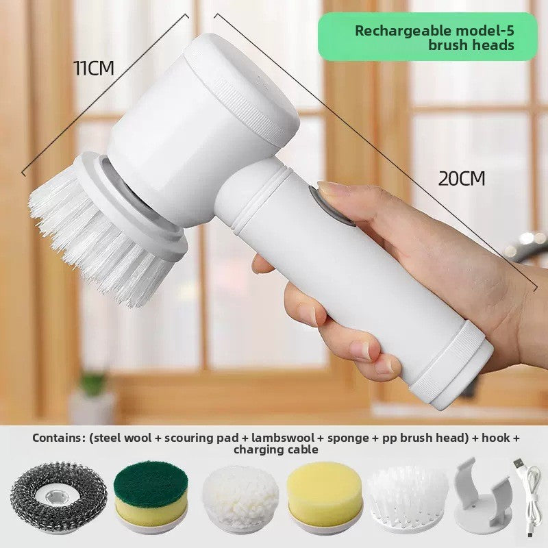 Multi-functional soft-bristle electric cleaning brush