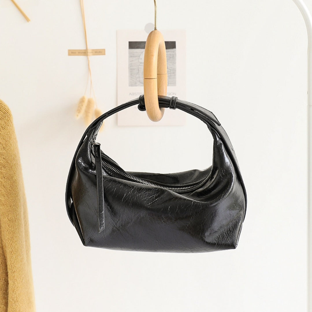 Casual soft texture underarm bag, minimalist commuter shoulder bag women, versatile hobo small square bag