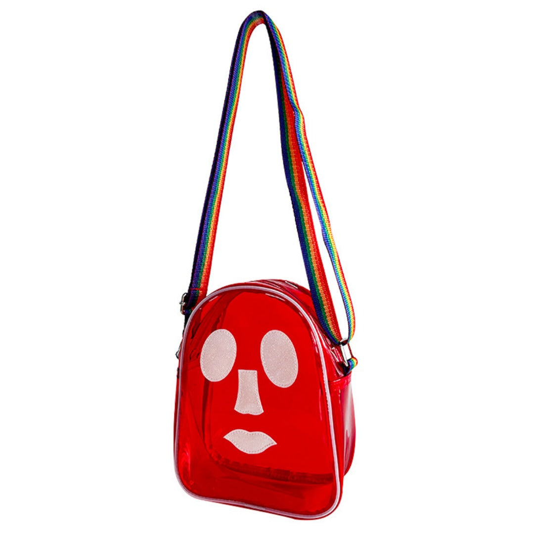 Funny Fashion PVC Jelly Bag, Shoulder Small Square Bag, Crossbody Bag Portable, Travel Shoulder Bag
