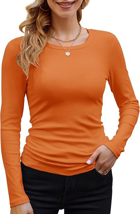 Womens Ribbed Long Sleeve T-Shirt