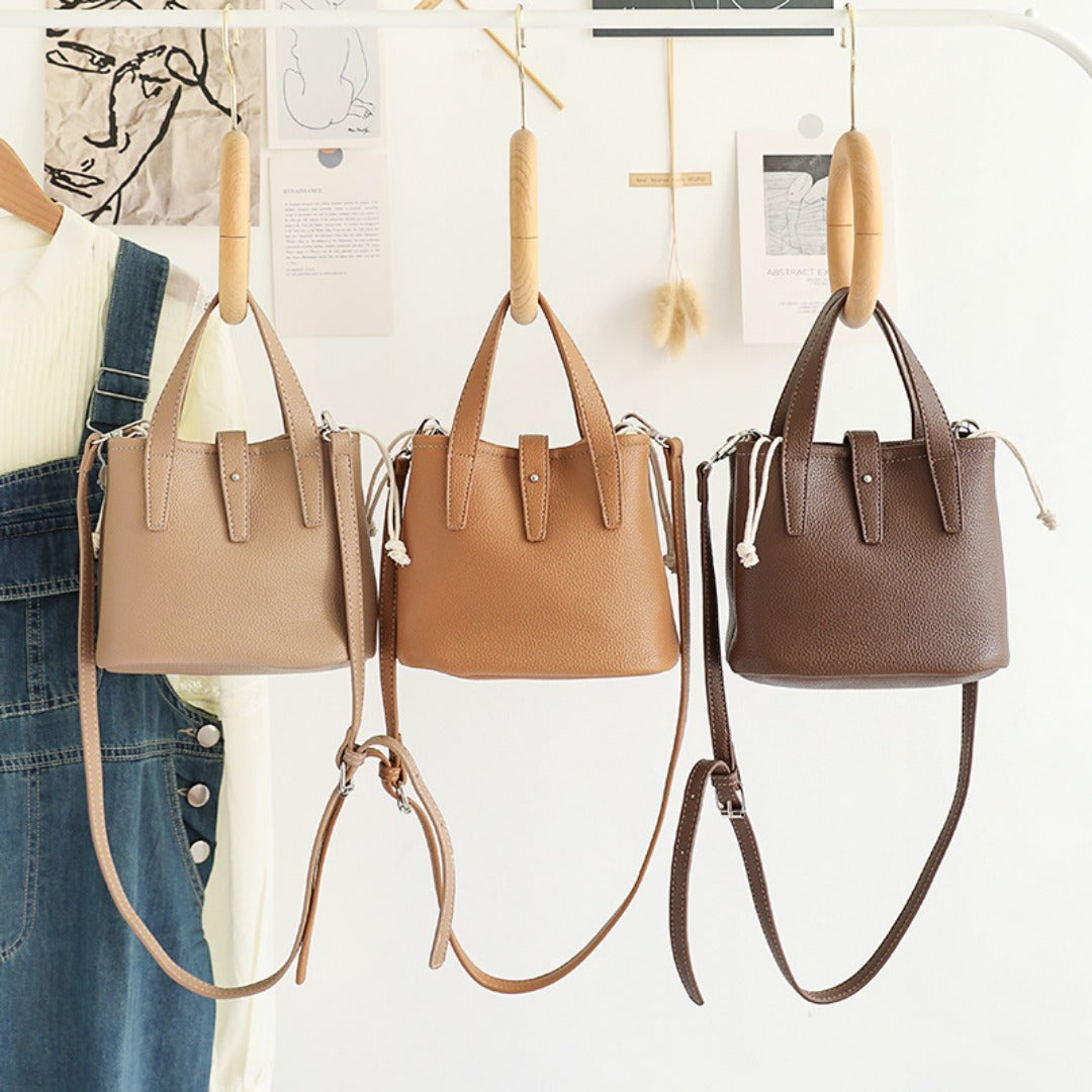Premium Textured Bucket Bag - Retro Stylish Handbag & Fashion Versatile Shoulder Crossbody Bag